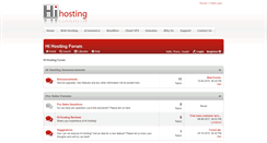 Desktop Screenshot of forum.hihosting.co.uk